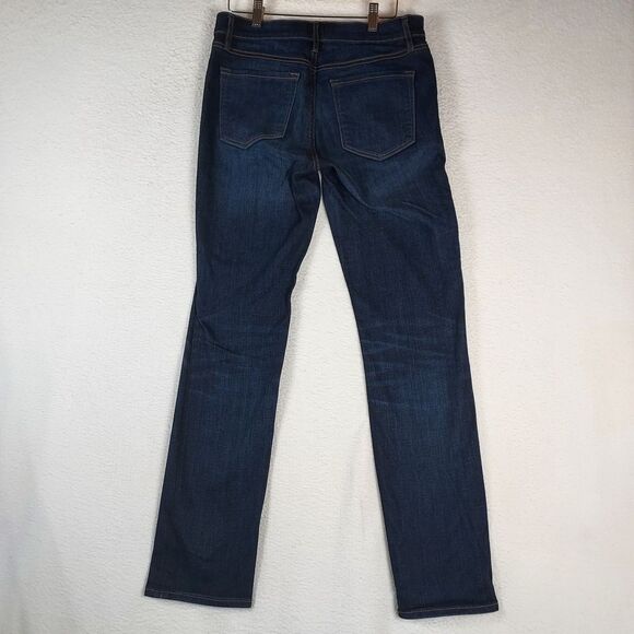 LOFT Women’s Modern Straight Jeans Size 6 28 Dark Wash Denim Classic Mid Rise - Picture 2 of 10